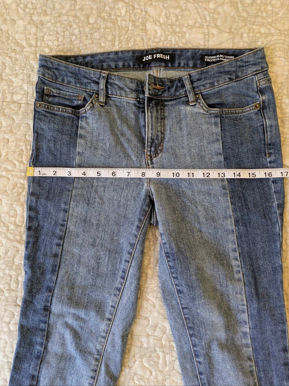 2/$10 Joe Fresh Light-Medium Blue Medium-Rise Skinny Jeans - Picture 9 of 15